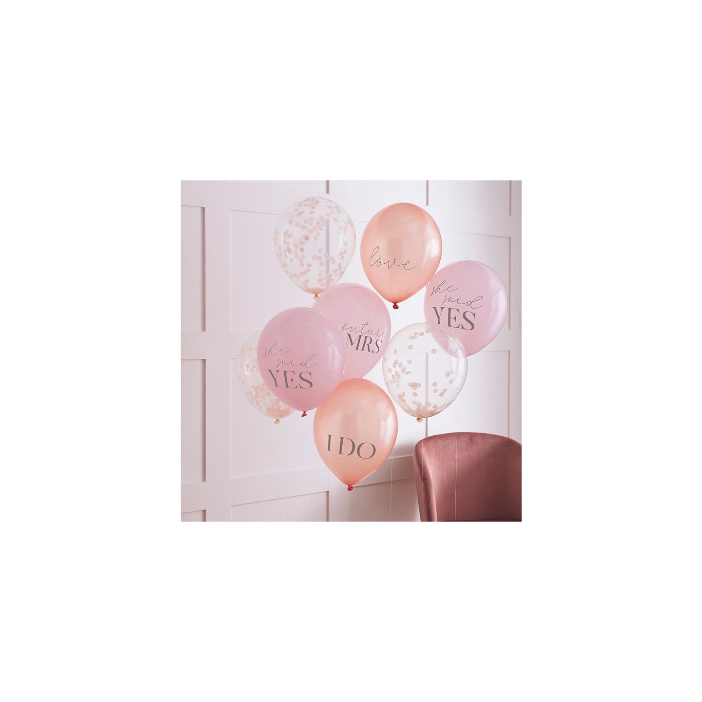 roze ballonnen mix vrijgezellen decoratie