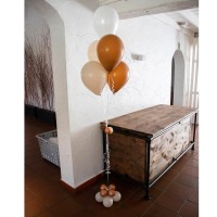 helium ballonnen tros boeket chocolate bruin