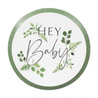 gender neutrale geboorte babyborrel versiering wegwerpbordjes