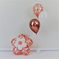 Communie ballonnen rose goud dots versiering