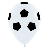 Ballonnen met voetbal print 30 cm 5 stuks