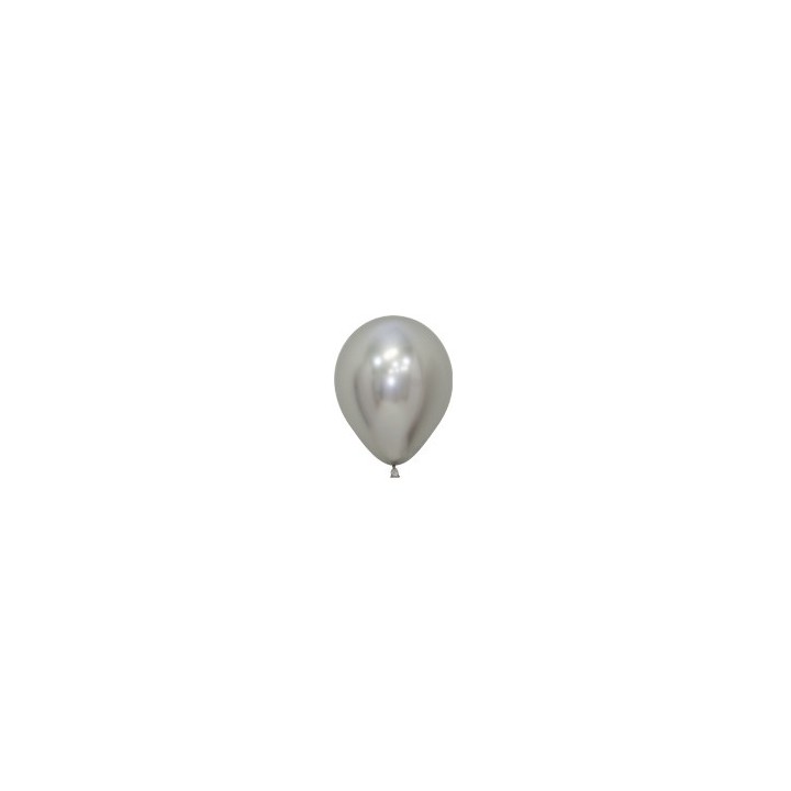 Sempertex mini ballon Reflex Zilver 5" 50st
