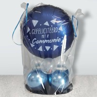 folieballon Communie blauw ballon versiering
