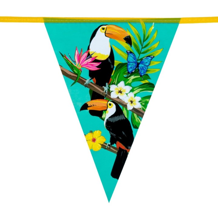 Toekan tropisch themafeest vlaggenlijn 