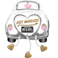 Folieballon huwelijk trouwauto just married