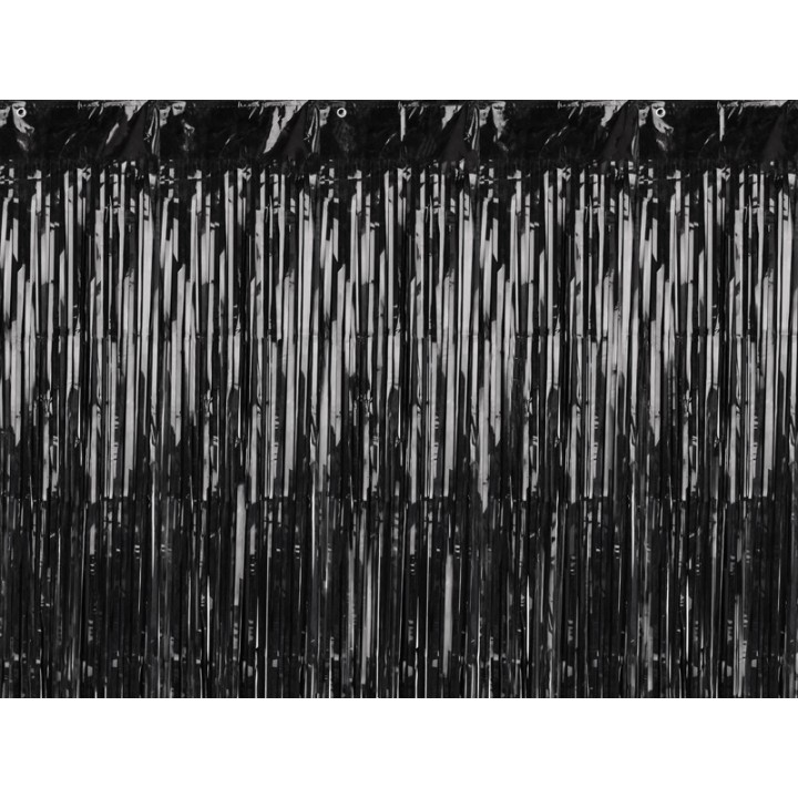 Photo booth achtergrond folie zwart deurgordijn