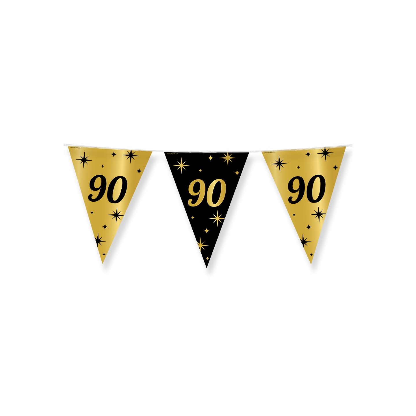 Verjaardag slinger vlaggenlijn 90 jaar decoratie versiering