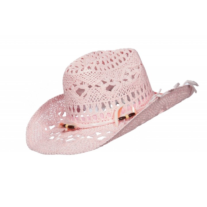 festival hoed dames ibiza strohoed roze