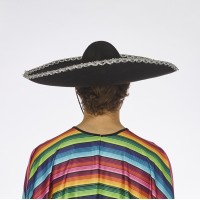 Mexicaanse sombrero hoed carnaval  zwart 