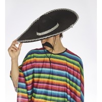 Mexicaanse sombrero hoed carnaval  zwart 