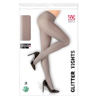 zilveren glitter panty dames carnaval