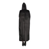 zwarte halloween cape met kap 