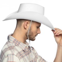 witte cowboyhoed cowgirl hoed accessoires carnaval 