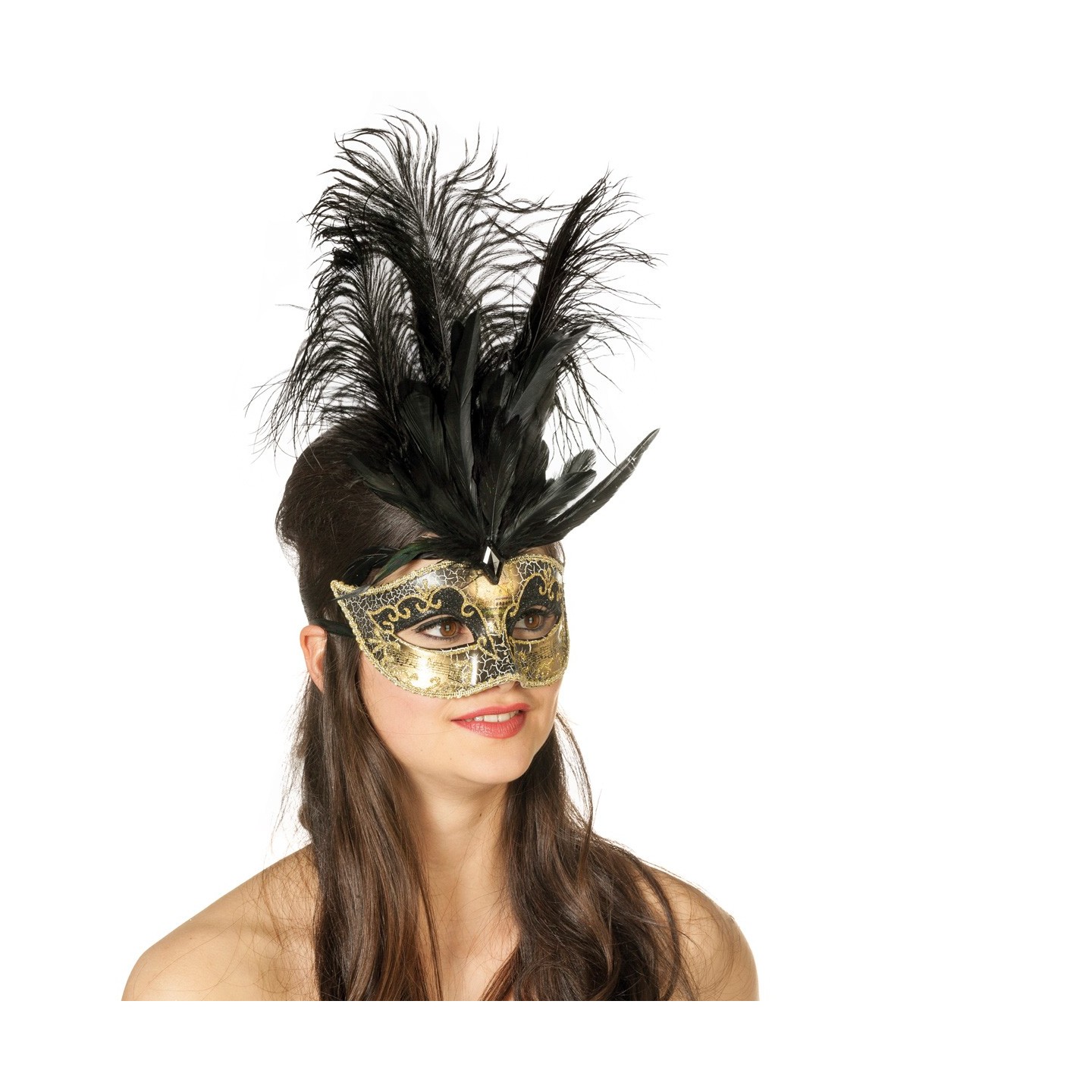 Beven genetisch handelaar Venetiaans masker muzieknoot veer zwart|Jokershop.be -Carnavalsmaskers