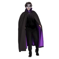 halloween cape zwart paars vampier deluxe