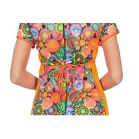 Hippie kostuum dames carnaval bloemenprint