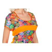 Hippie kostuum dames carnaval bloemenprint