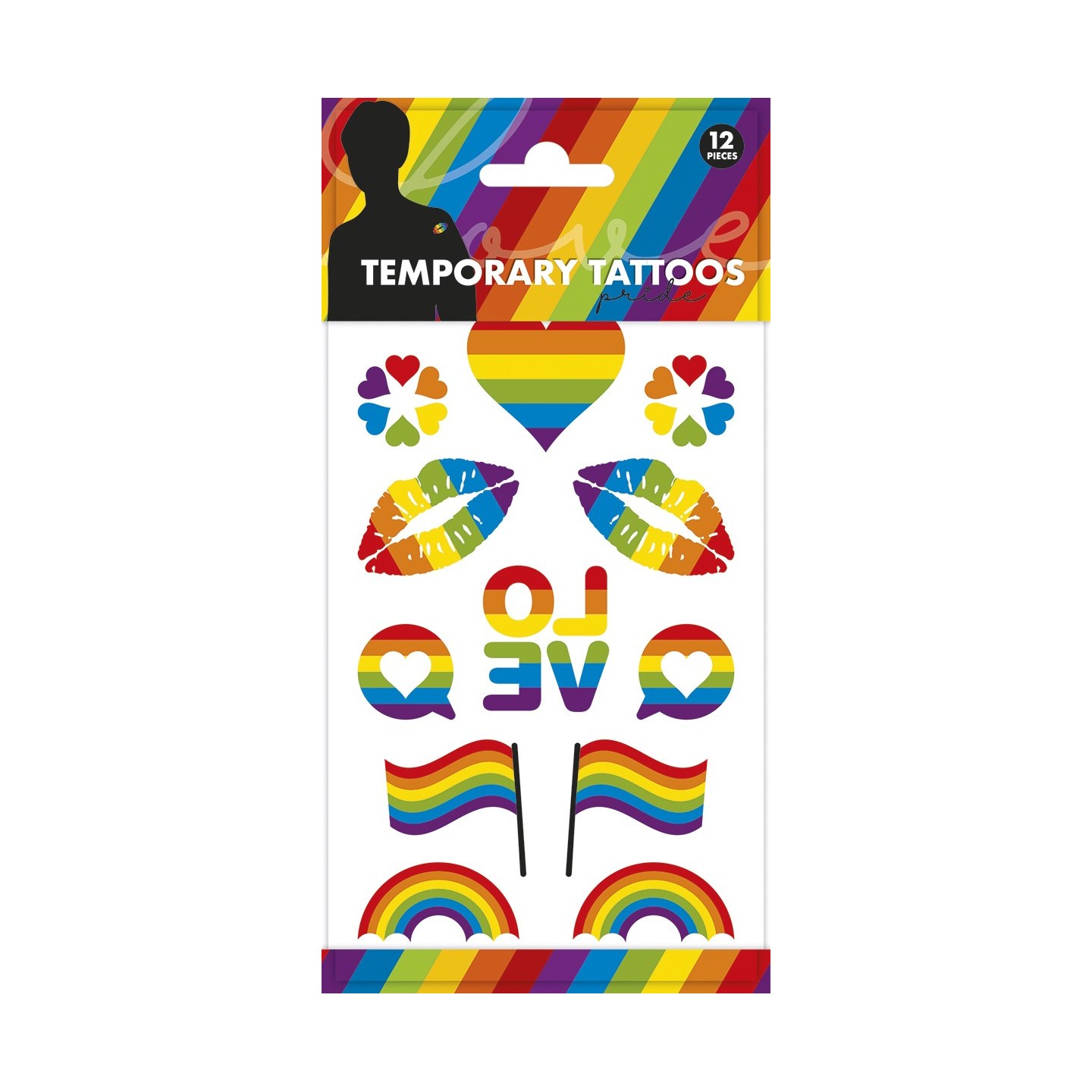 Plaktattoo regenboog gay pride tijdelijke tattoos