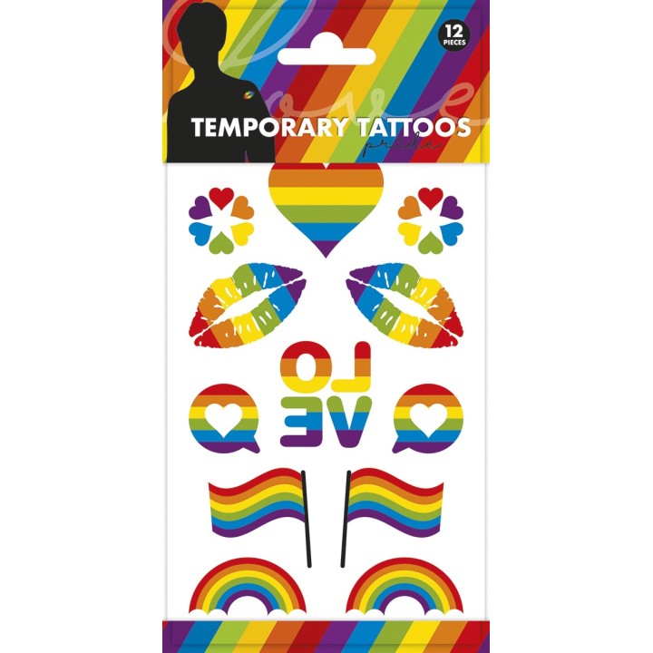 Plaktattoo regenboog gay pride tijdelijke tattoos