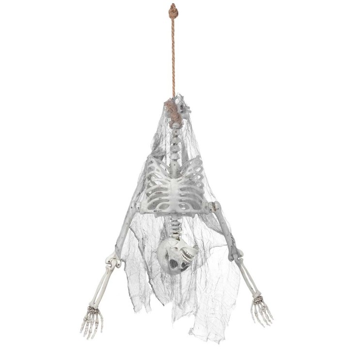 halloween decoratie skelet op zijn kop