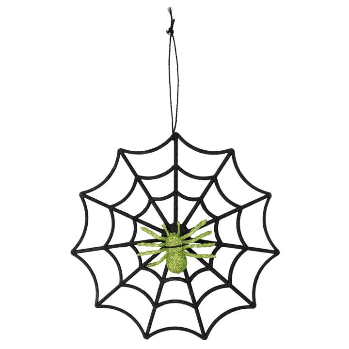 halloween spinnenweb met spin decoratie