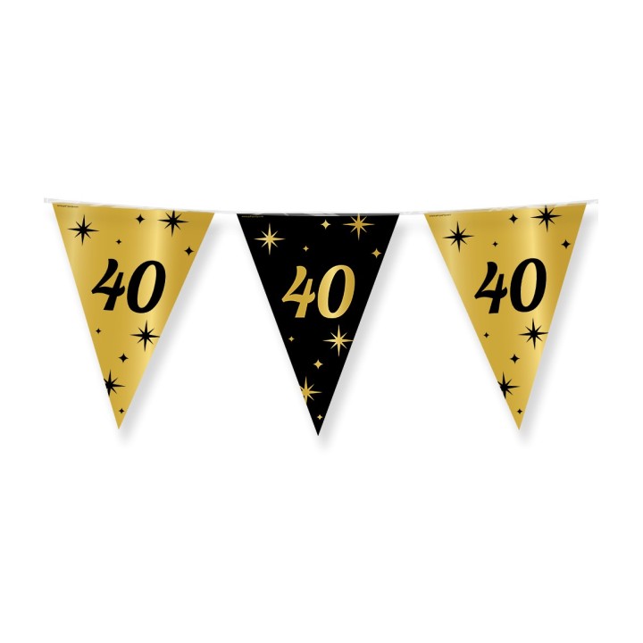 Verjaardag slinger vlaggenlijn 40 jaar decoratie versiering