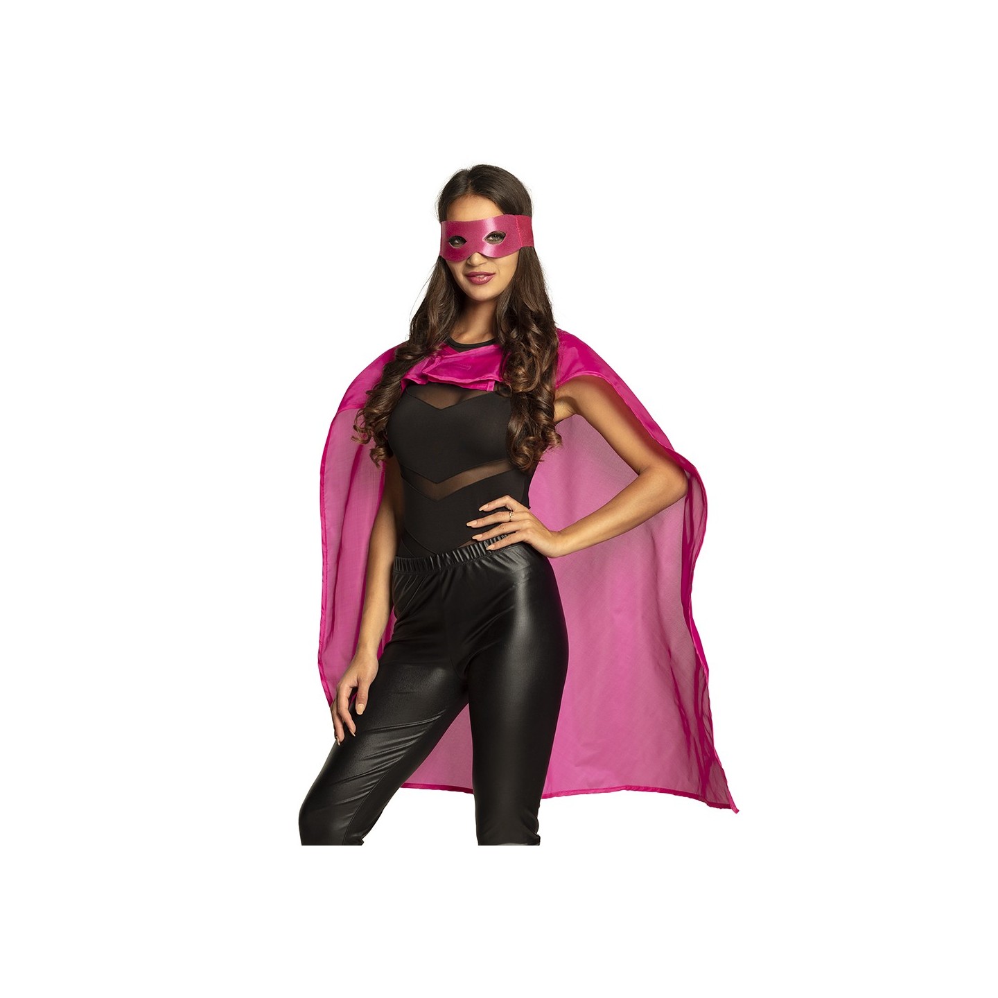 Superhelden cape masker roze