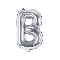 Letter ballon zilver letter B 35cm