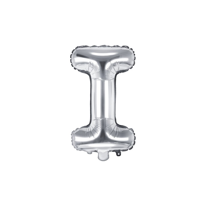 Letter ballon zilver letter I 35cm
