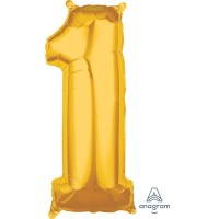medium folie ballon cijfer 0 goud 63cm