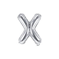Letter ballon zilver letter X 35cm