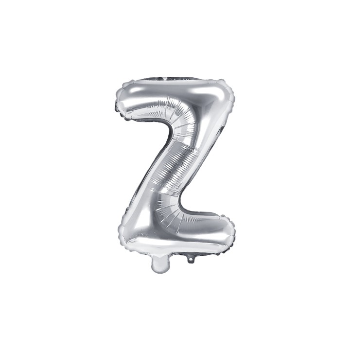 Letter ballon zilver letter z 35cm