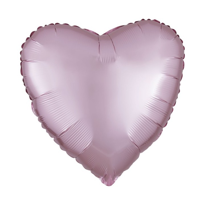 Folieballon onbedrukt pastel roze hart