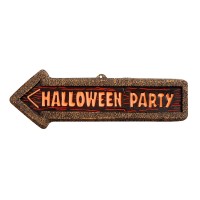 Halloween decoratie pijl "Halloween party!"