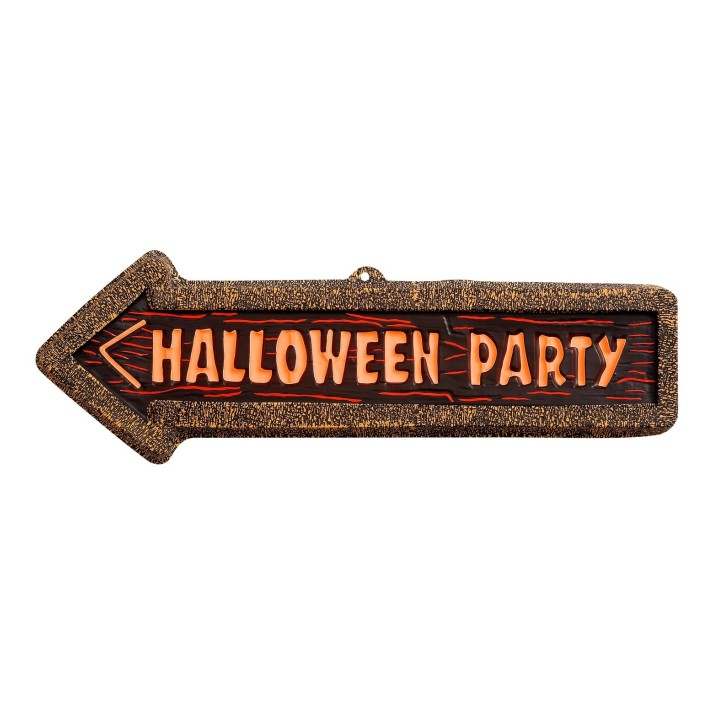 Halloween decoratie pijl "Halloween party!"