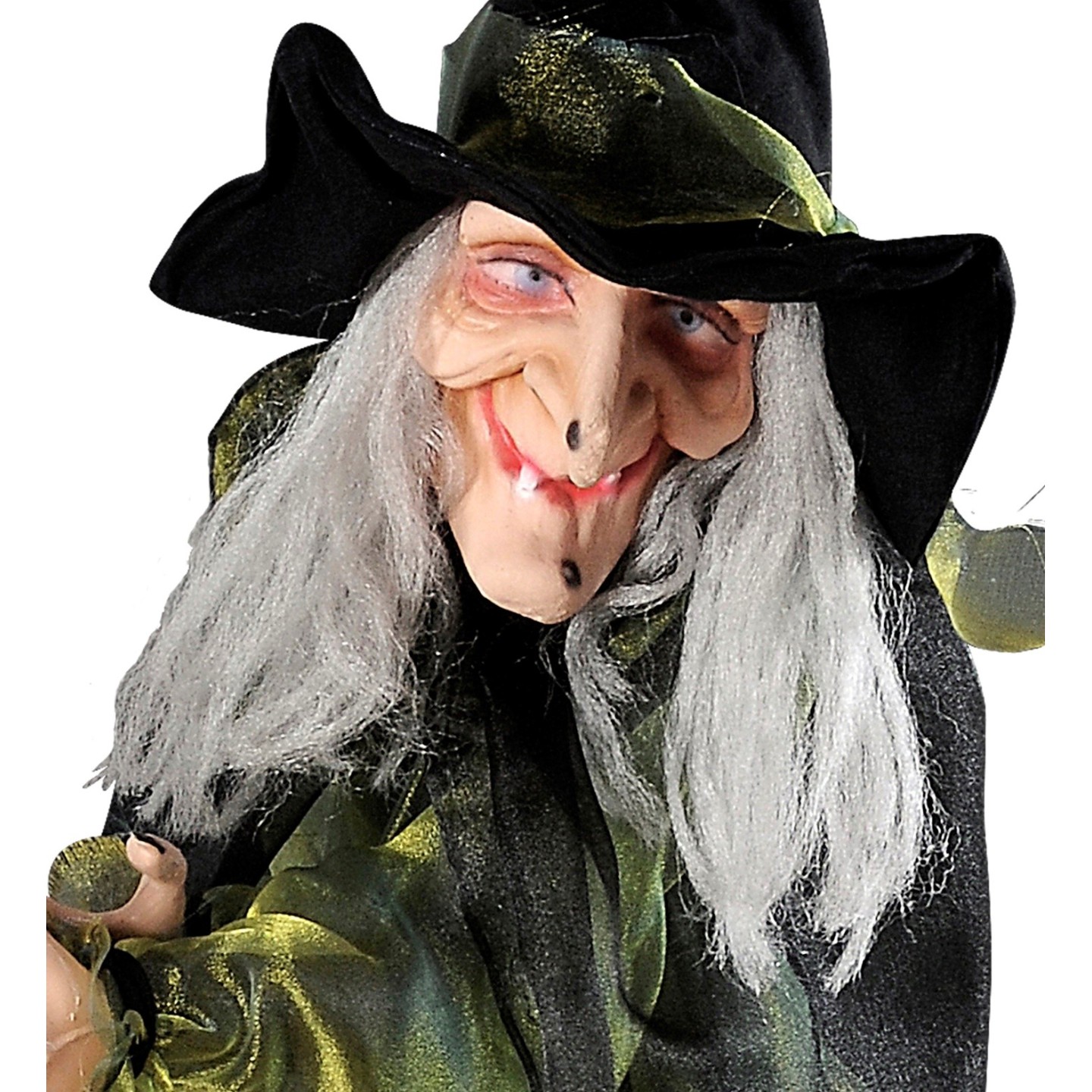 Passief ethisch kant Halloween deco heks op bezem 100cm | Jokershop.be - Halloween webshop
