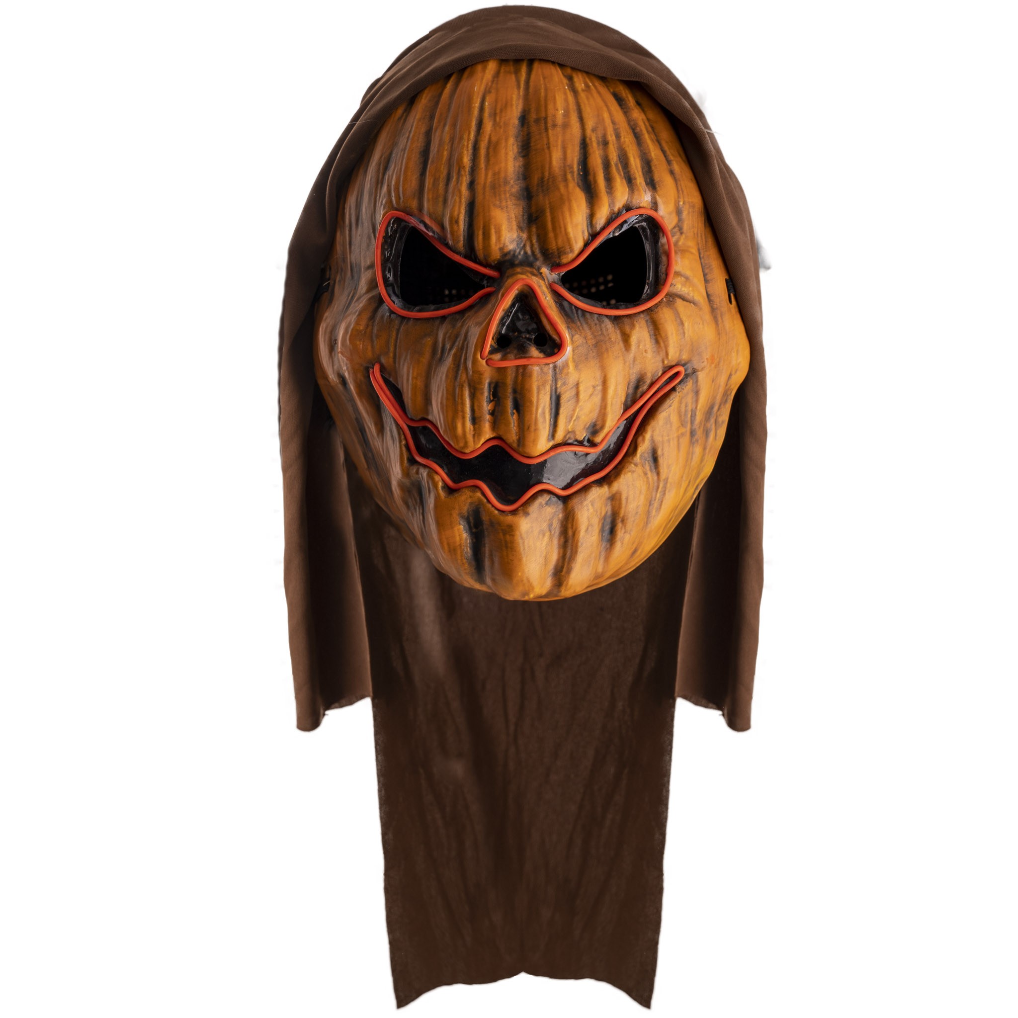 Afleiden hersenen Beknopt Pompoen masker Halloween met kap en licht| Jokershop.be - Enge maskers