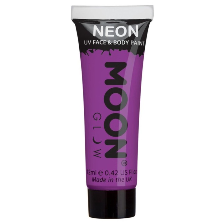 fluo neon makeup paars blacklight schmink