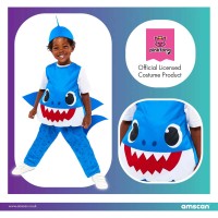 Baby Shark kostuum kind daddy blauw
