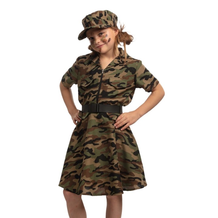 leger kostuum kind soldaten jurkje meisjes
