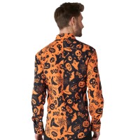 Halloween Suitmeister® overhemd heren pompoen skull