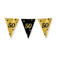 Verjaardag slinger vlaggenlijn 50 jaar versiering