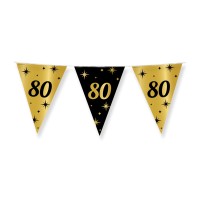Verjaardag slinger vlaggenlijn 80 jaar decoratie versiering