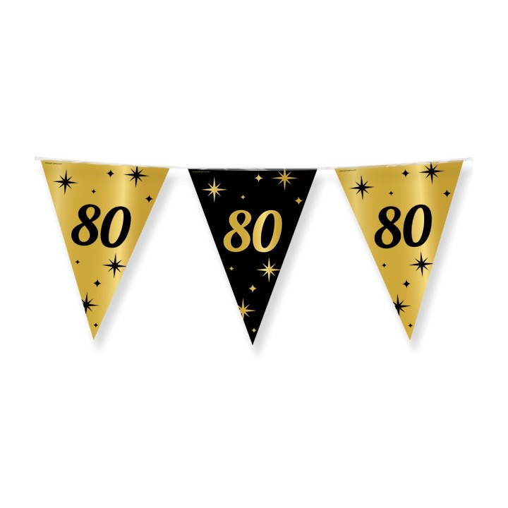 Verjaardag slinger vlaggenlijn 80 jaar decoratie versiering