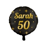 Folieballon verjaardag sarah 50 jaar versiering