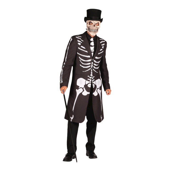 Skelet jas spectre kostuum heren halloween