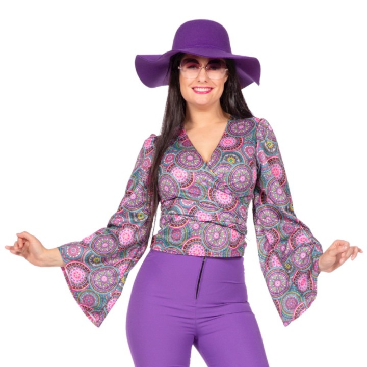 hippie blouse dames carnaval verkleedkleding toppers 2022