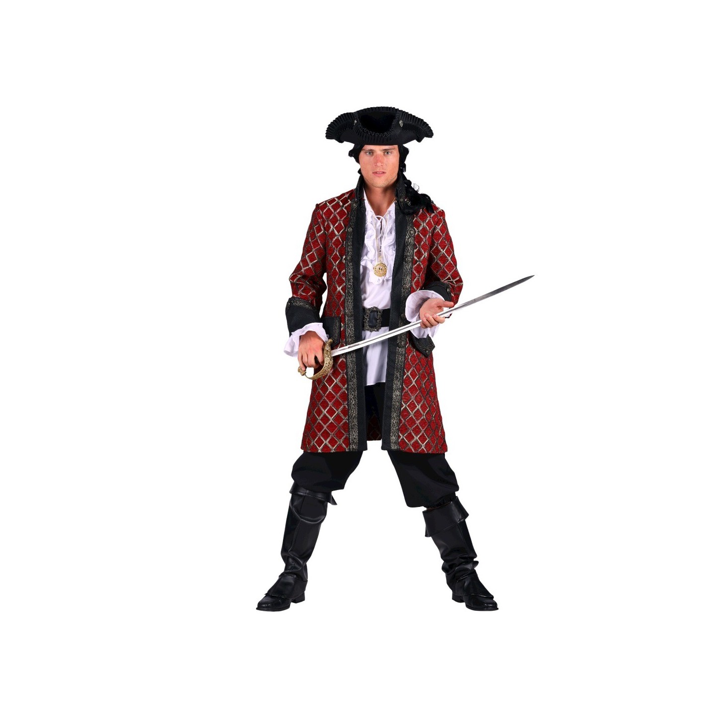 piratenjas heren rood piraten kostuum