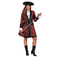 piratenjas dames rood piraten kostuum