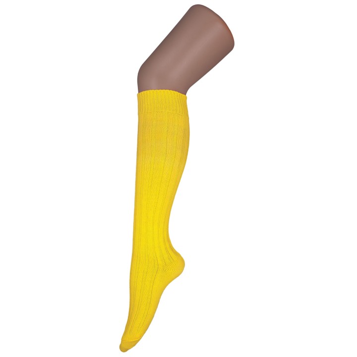 kniekousen geel carnaval verkleed sokken